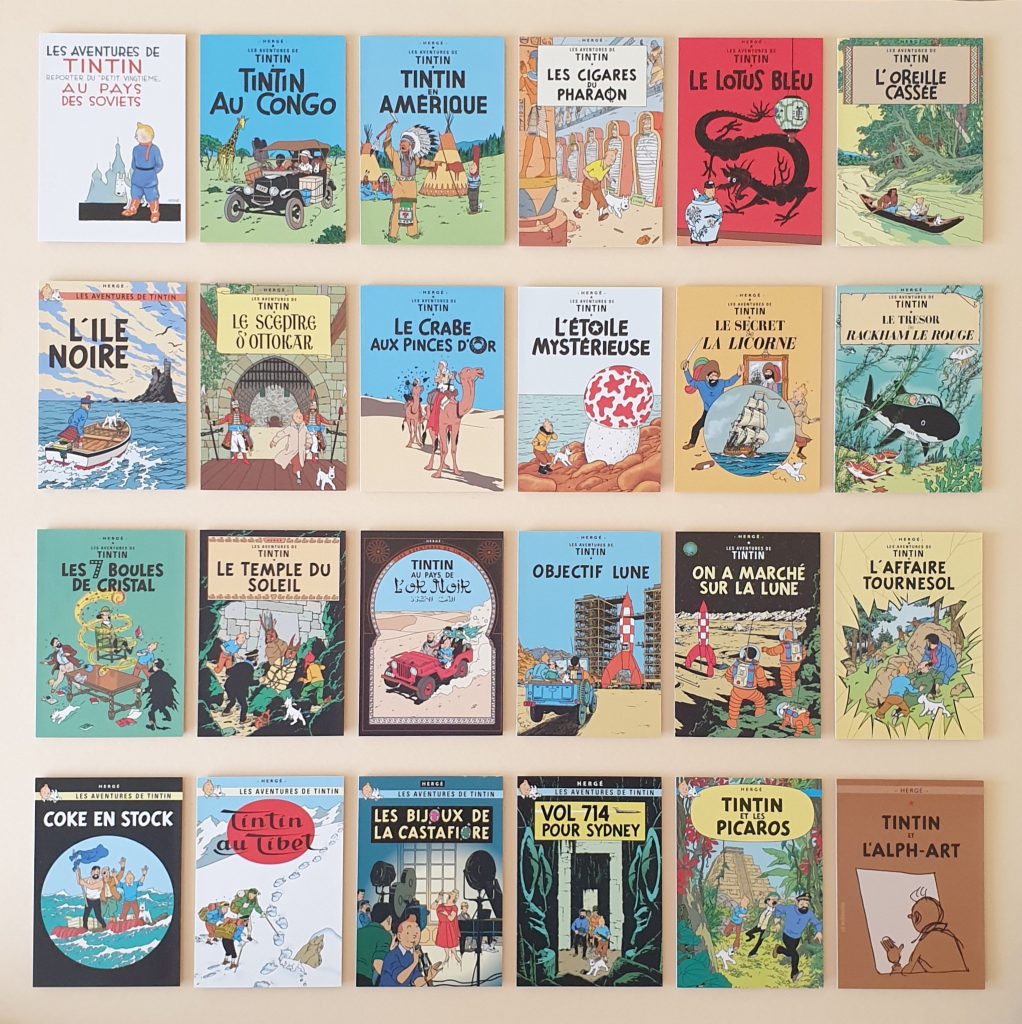 Cuadros de Tintin y Milu 24 Portadas